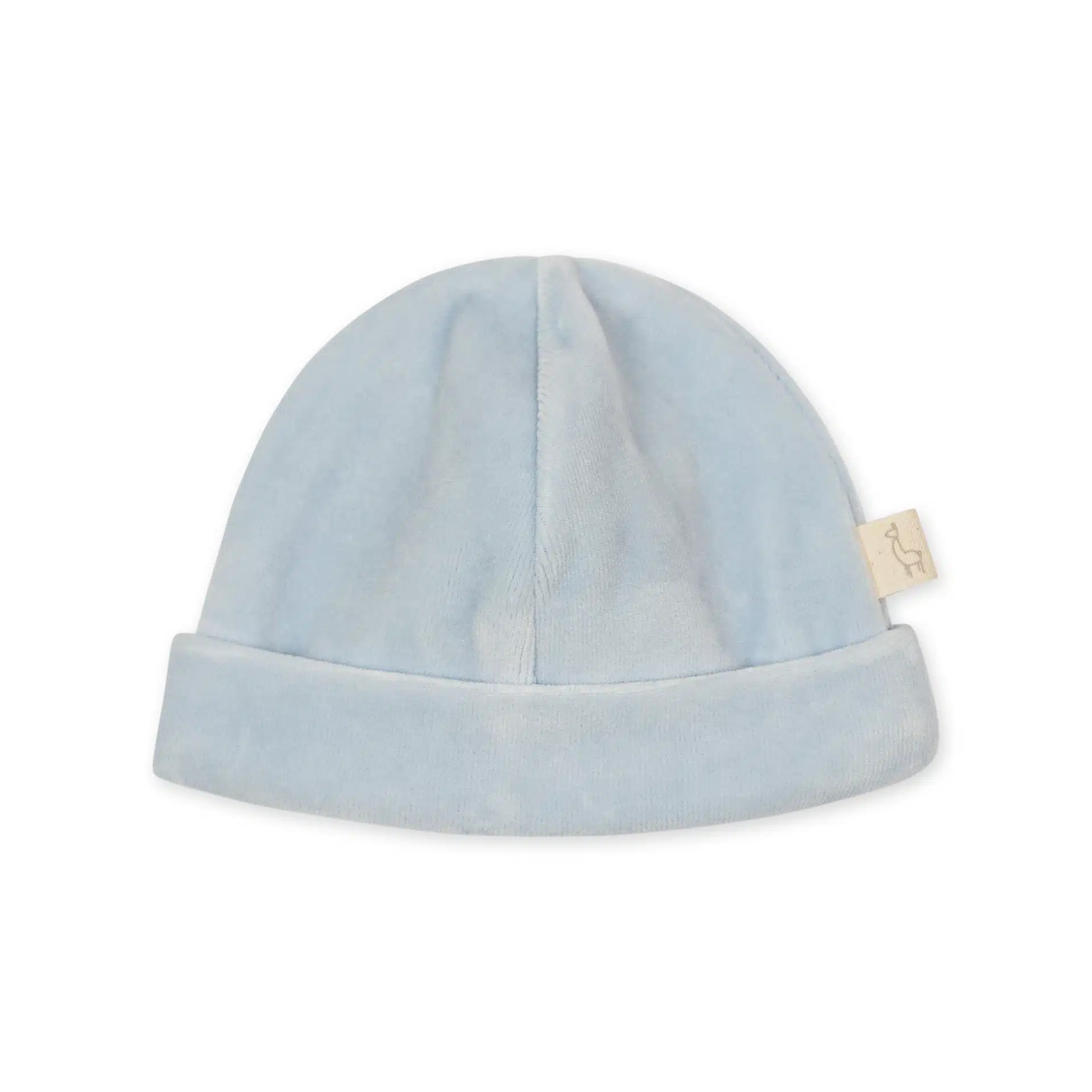 Baby gi basis muts velour pastel blue - Afbeelding 2