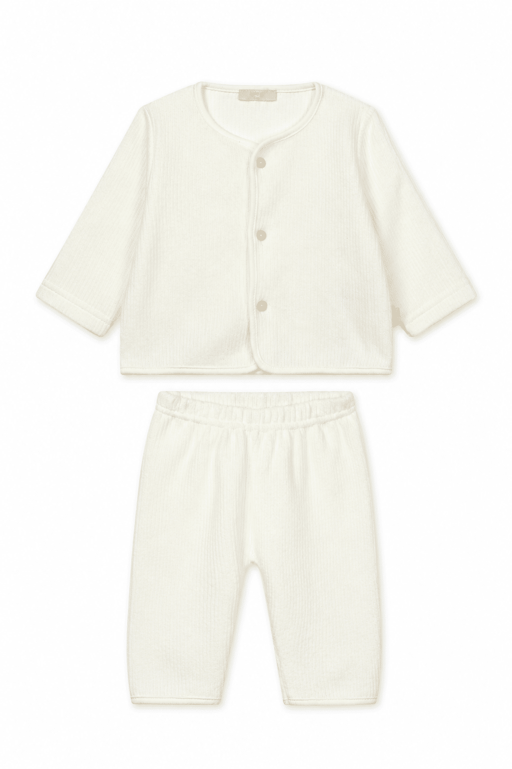 Baby gi 2-delige set rib ivory