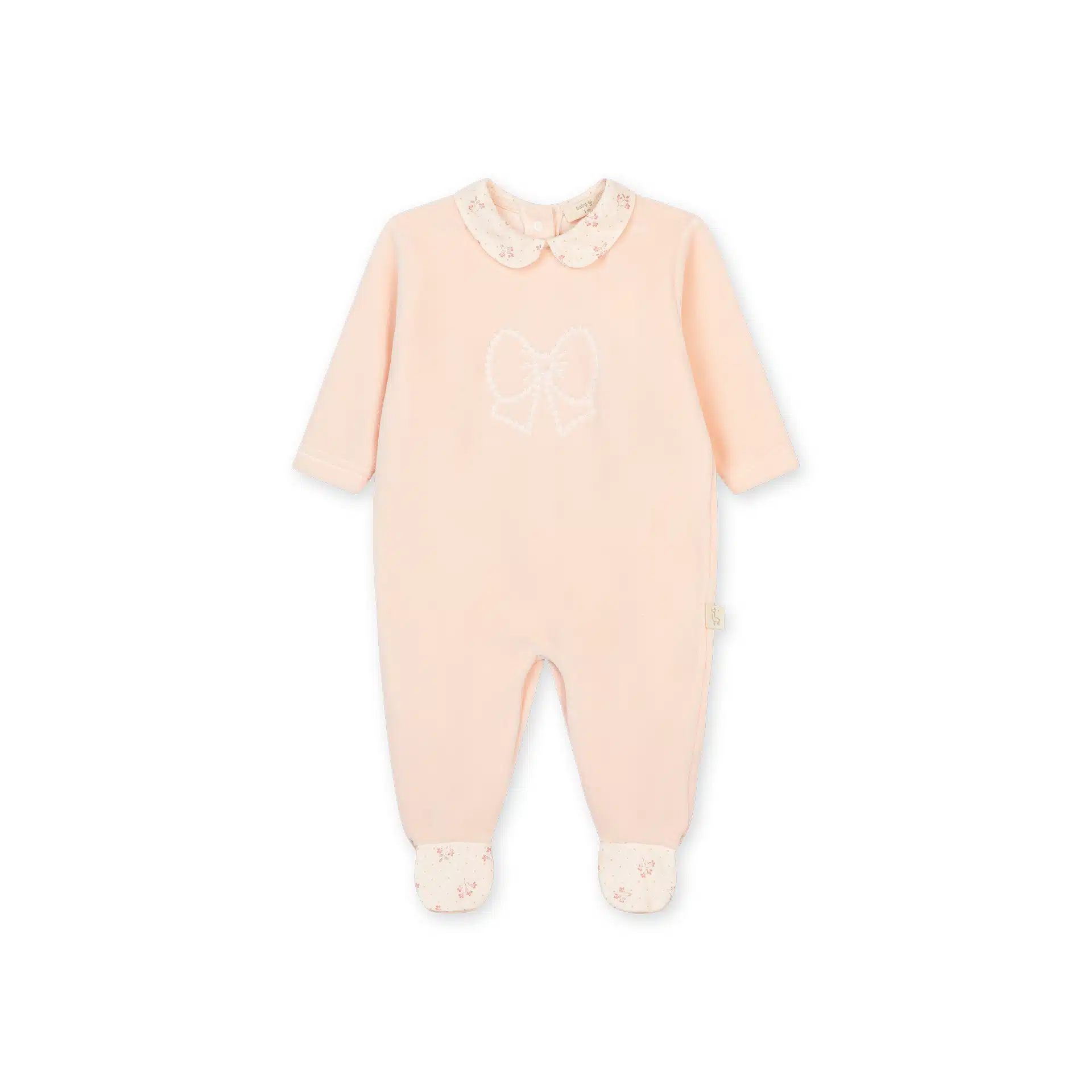 Baby gi boxpak velour winter garden peach