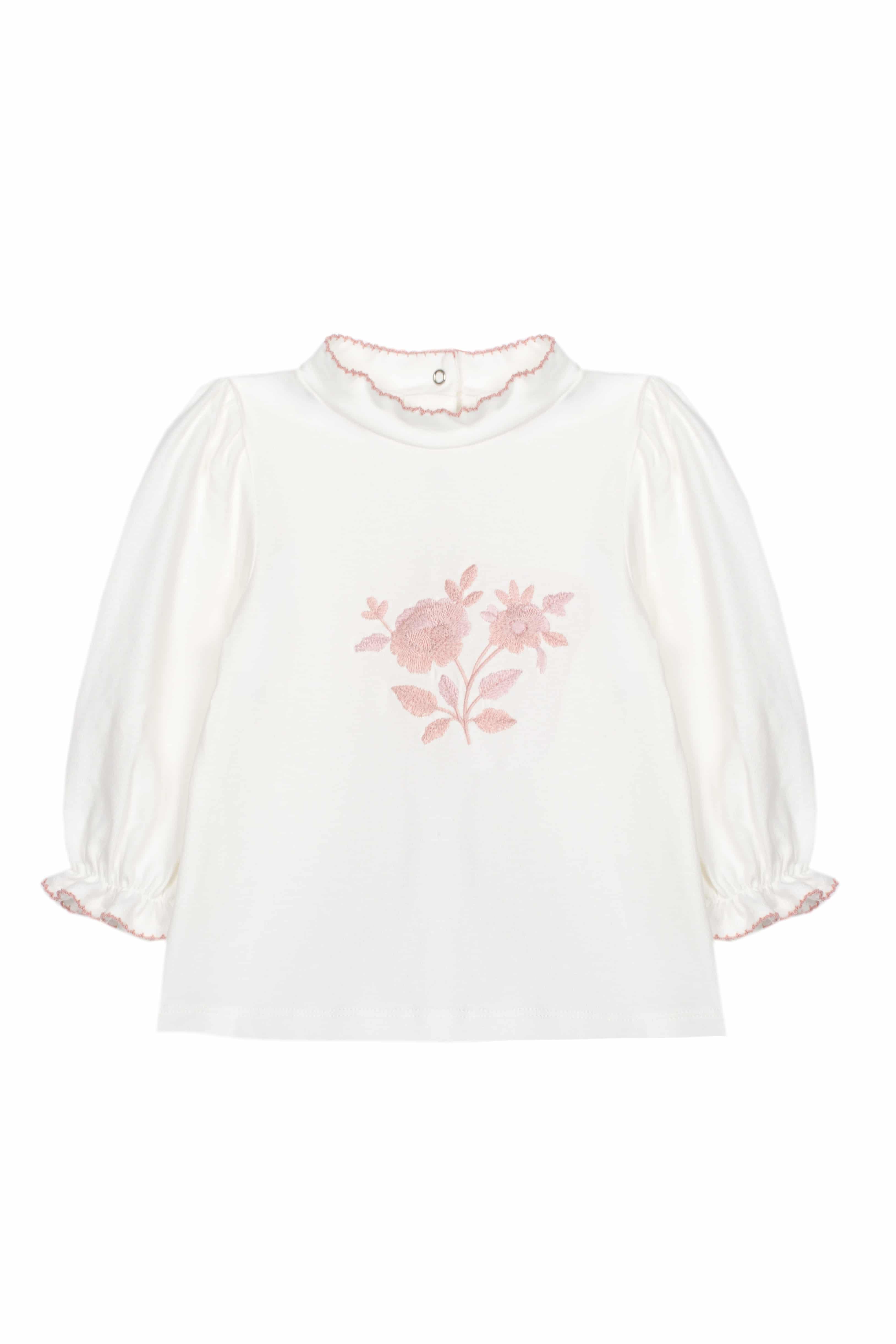 Patachou girls shirt 33211 ecru/roze
