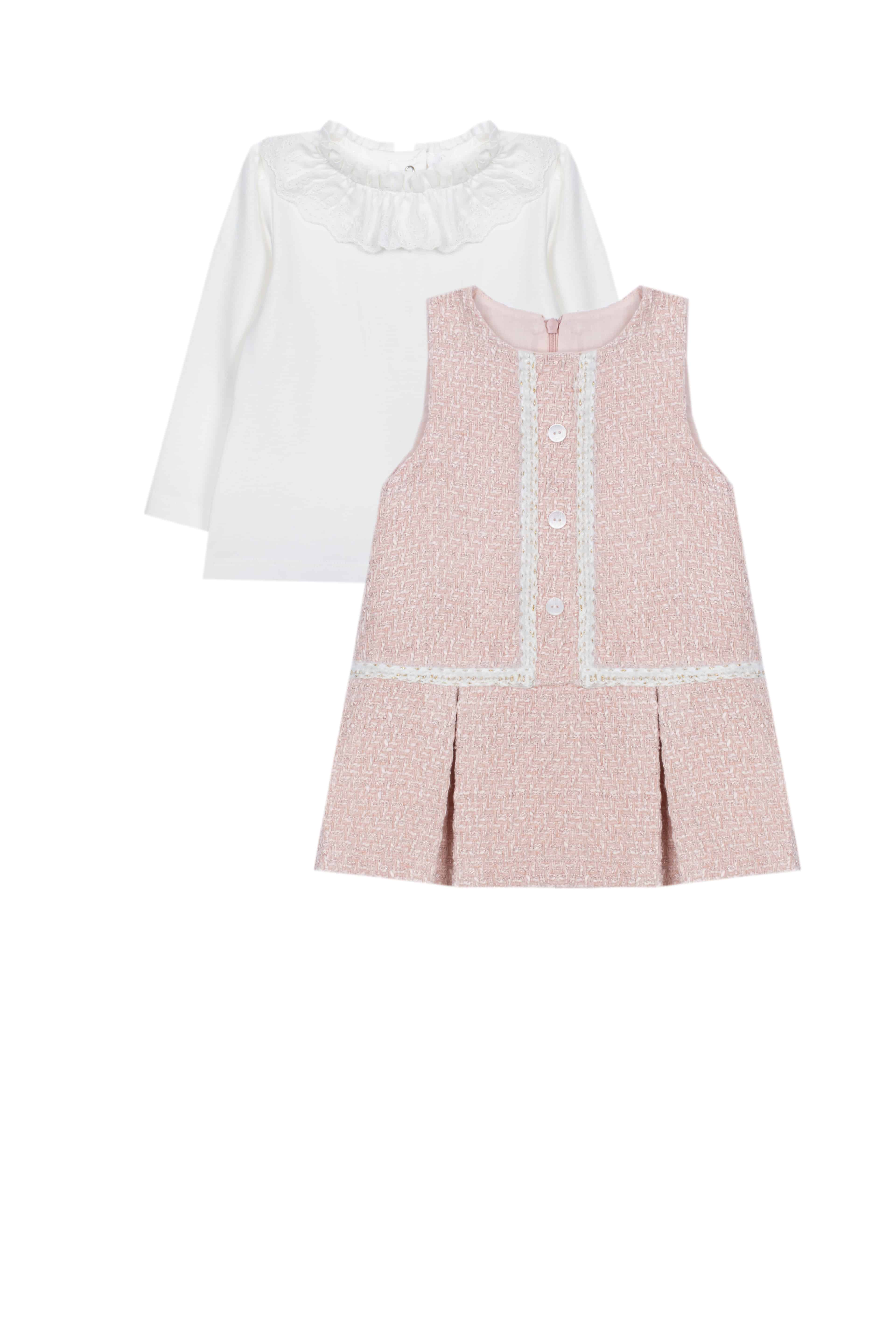 Patachou girls jurkje 33226 tweed roze