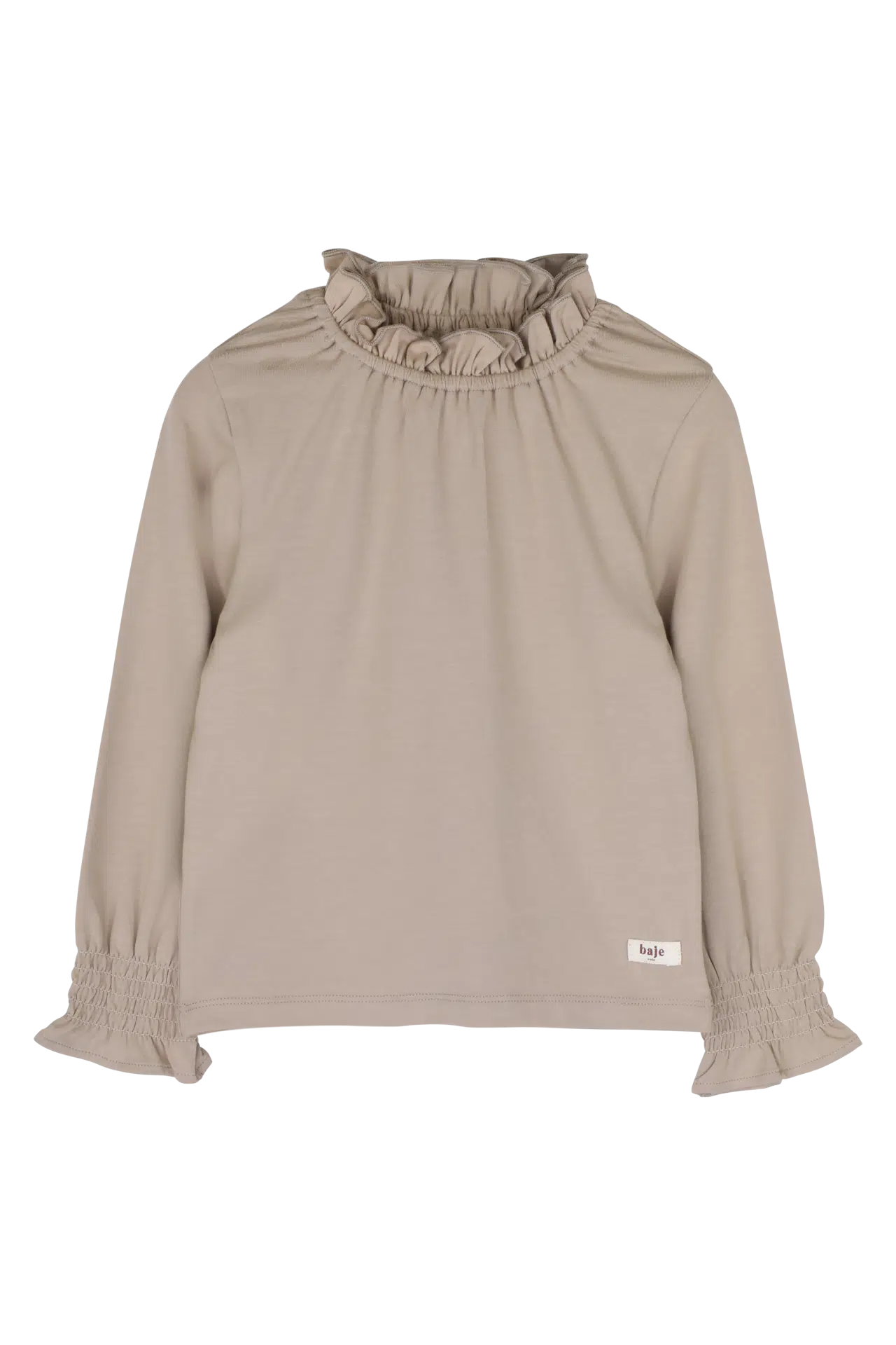 Baje girls shirt Healy taupe light