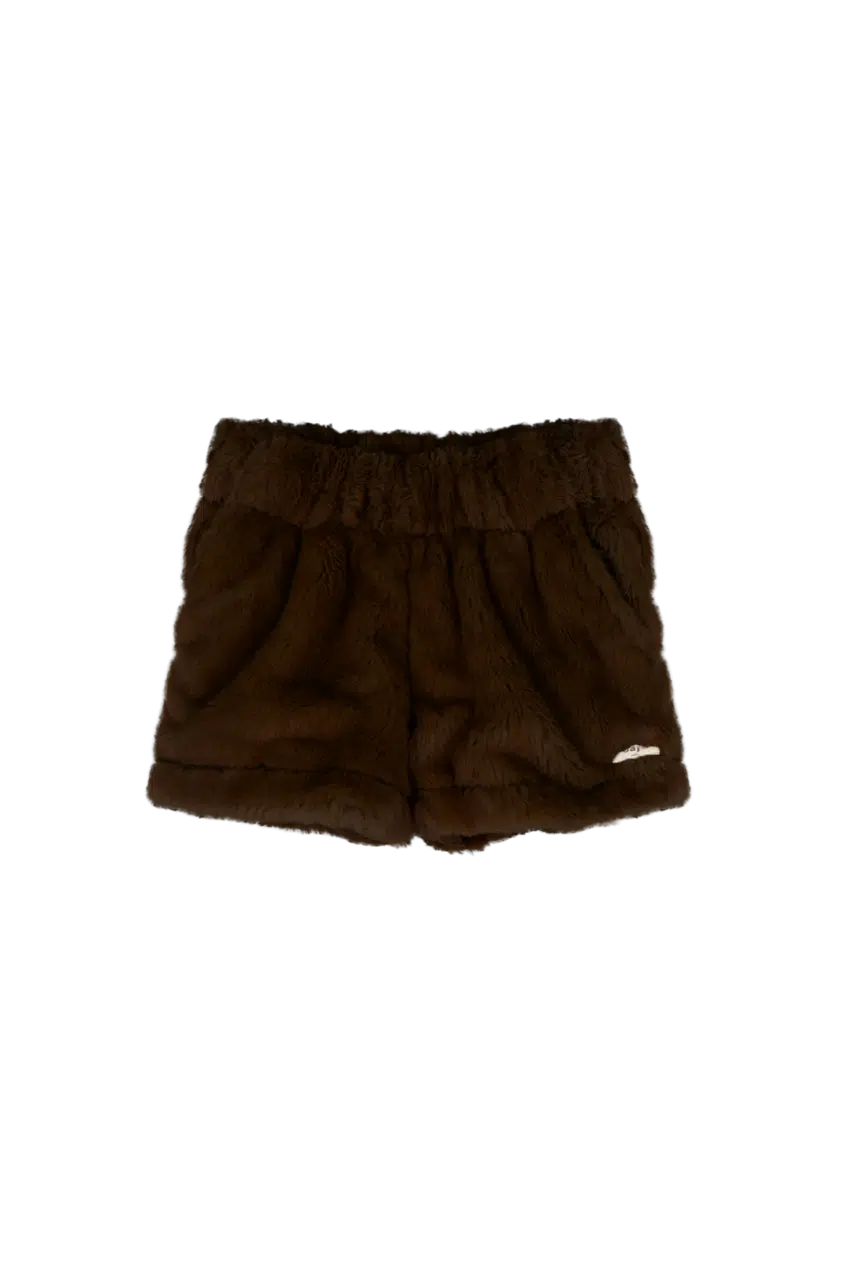 Baje girls short fur Joley brown choco