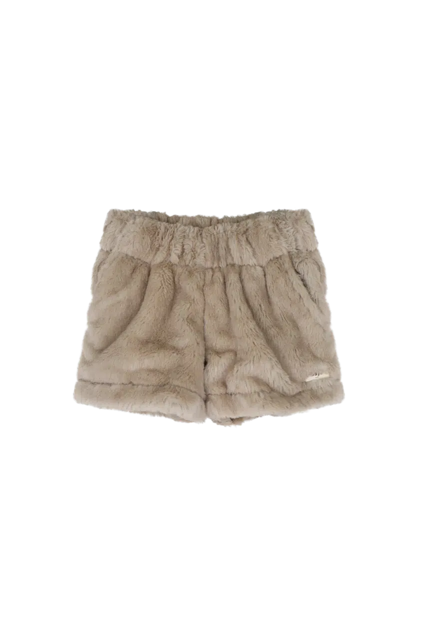 Baje girls short fur Joley taupe light