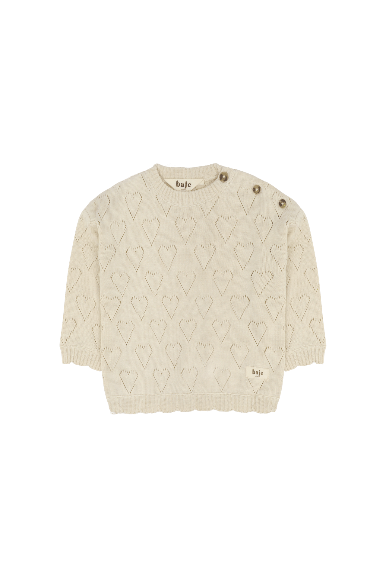 Baje girls baby trui Mexi creme oat