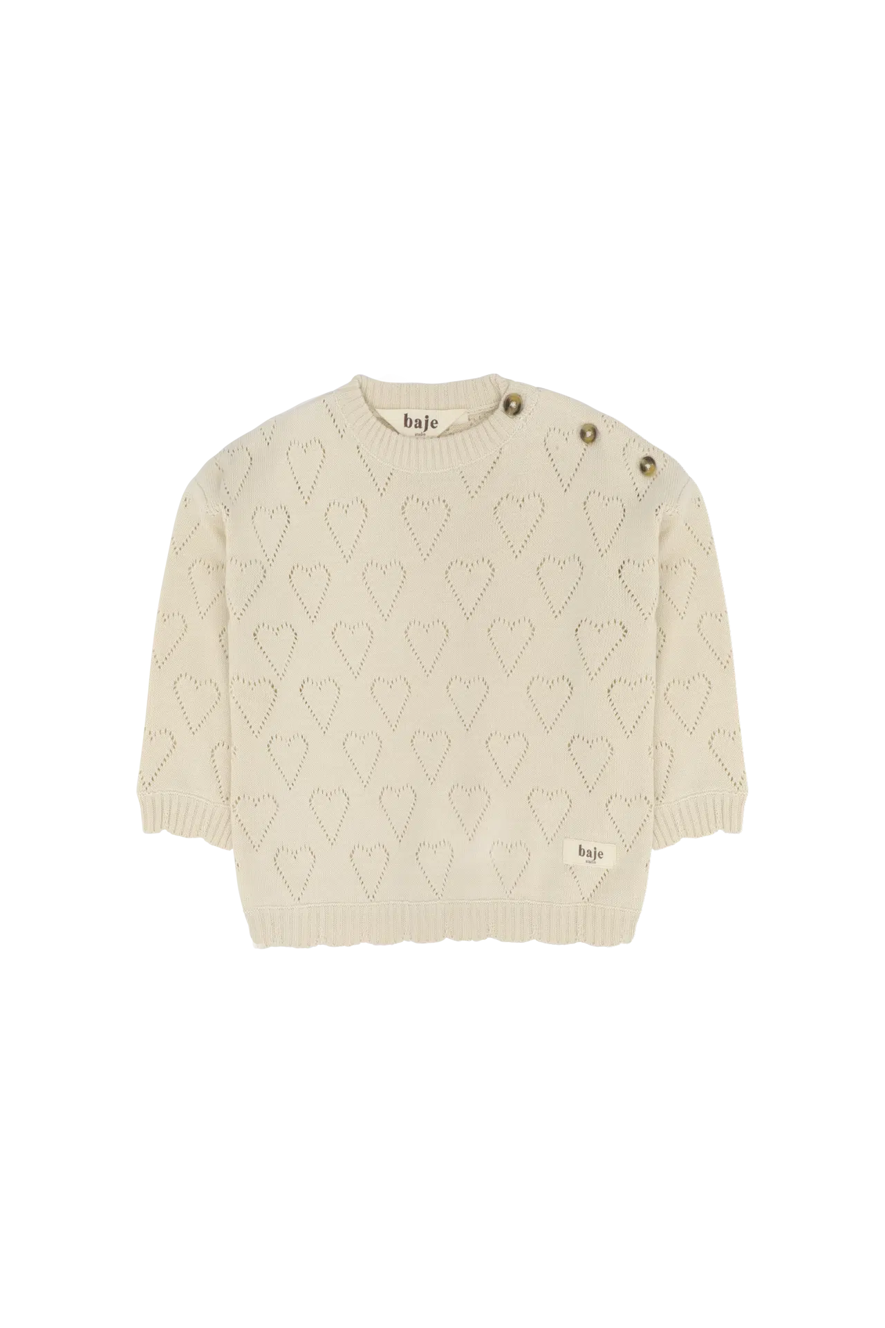 Baje girls baby trui Mexi creme oat