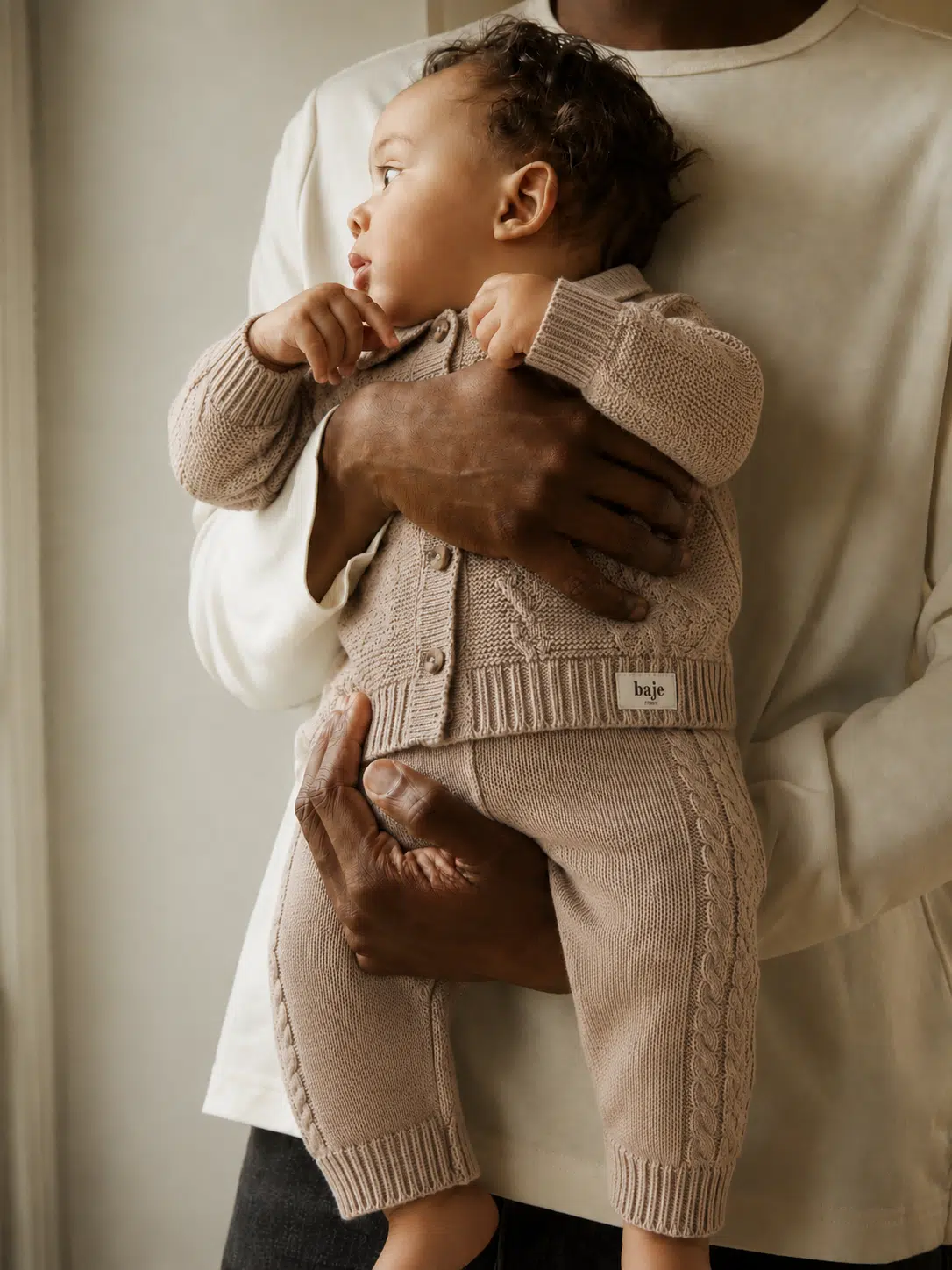 Baje boys baby broek Nout taupe - Afbeelding 2