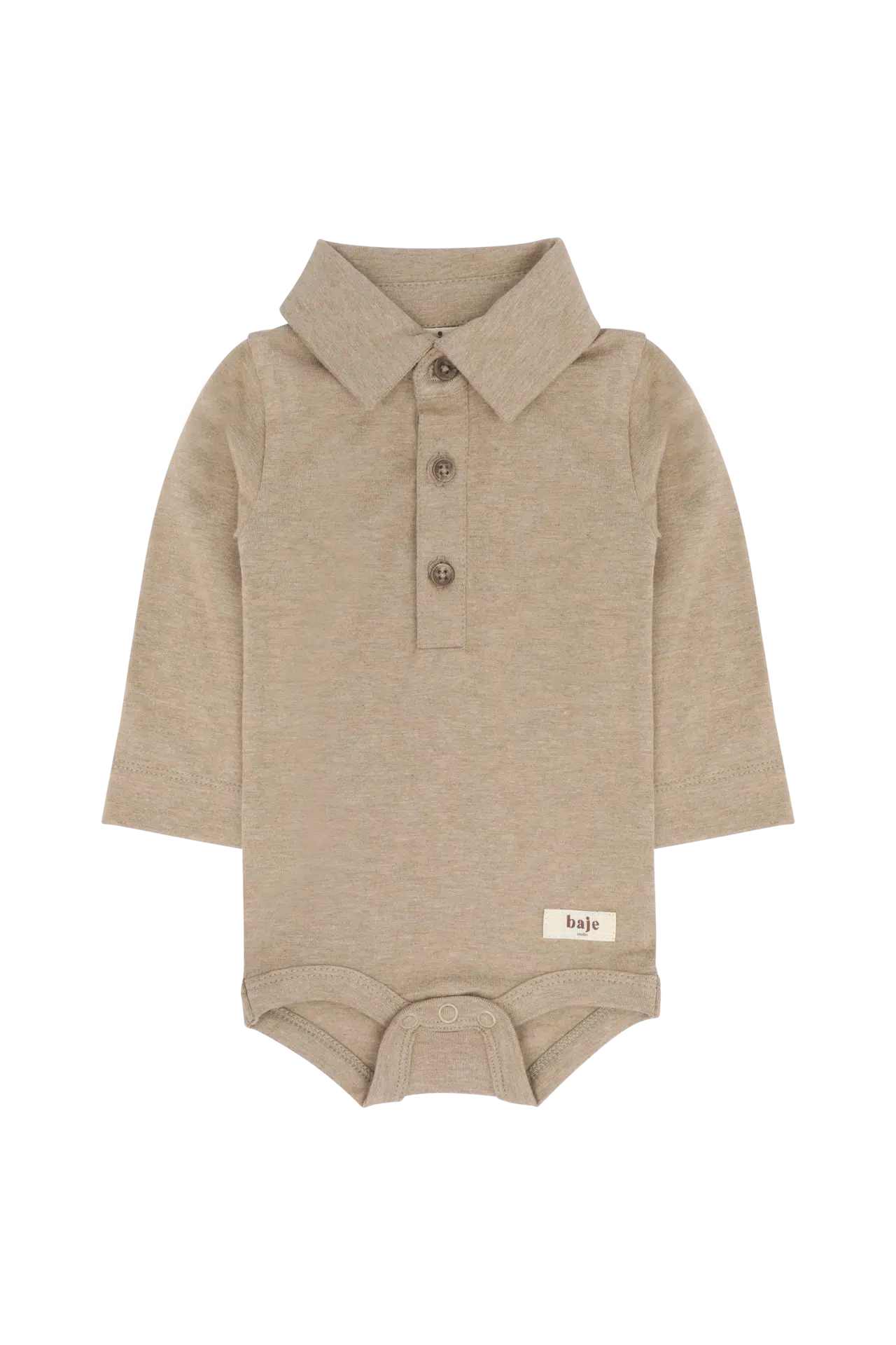 Baje boys baby romper Sion taupe