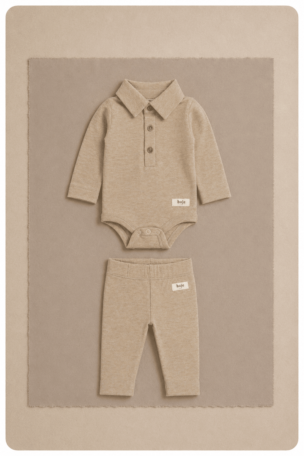 Baje boys baby broek Joas taupe - Afbeelding 2