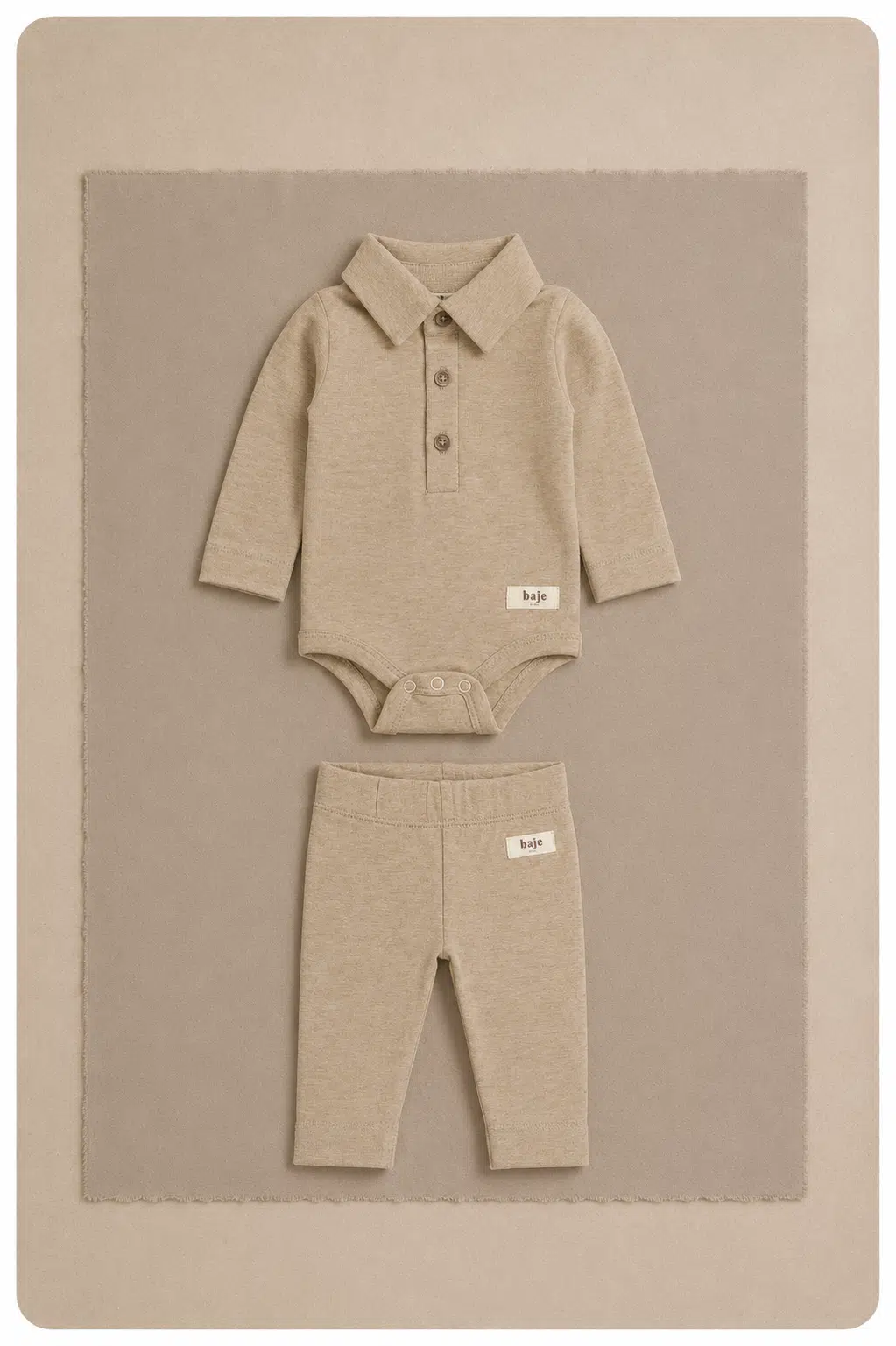 Baje boys baby broek Joas taupe - Afbeelding 2