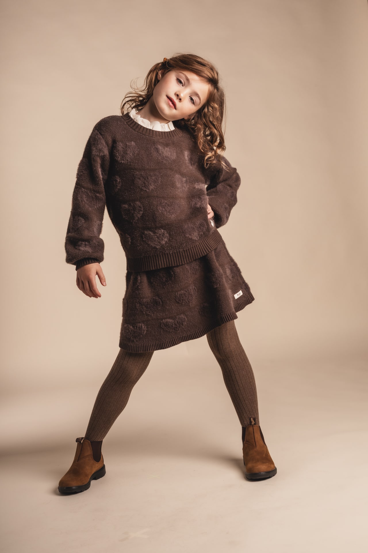 Baje girls rokje Djane brown dark - Afbeelding 2
