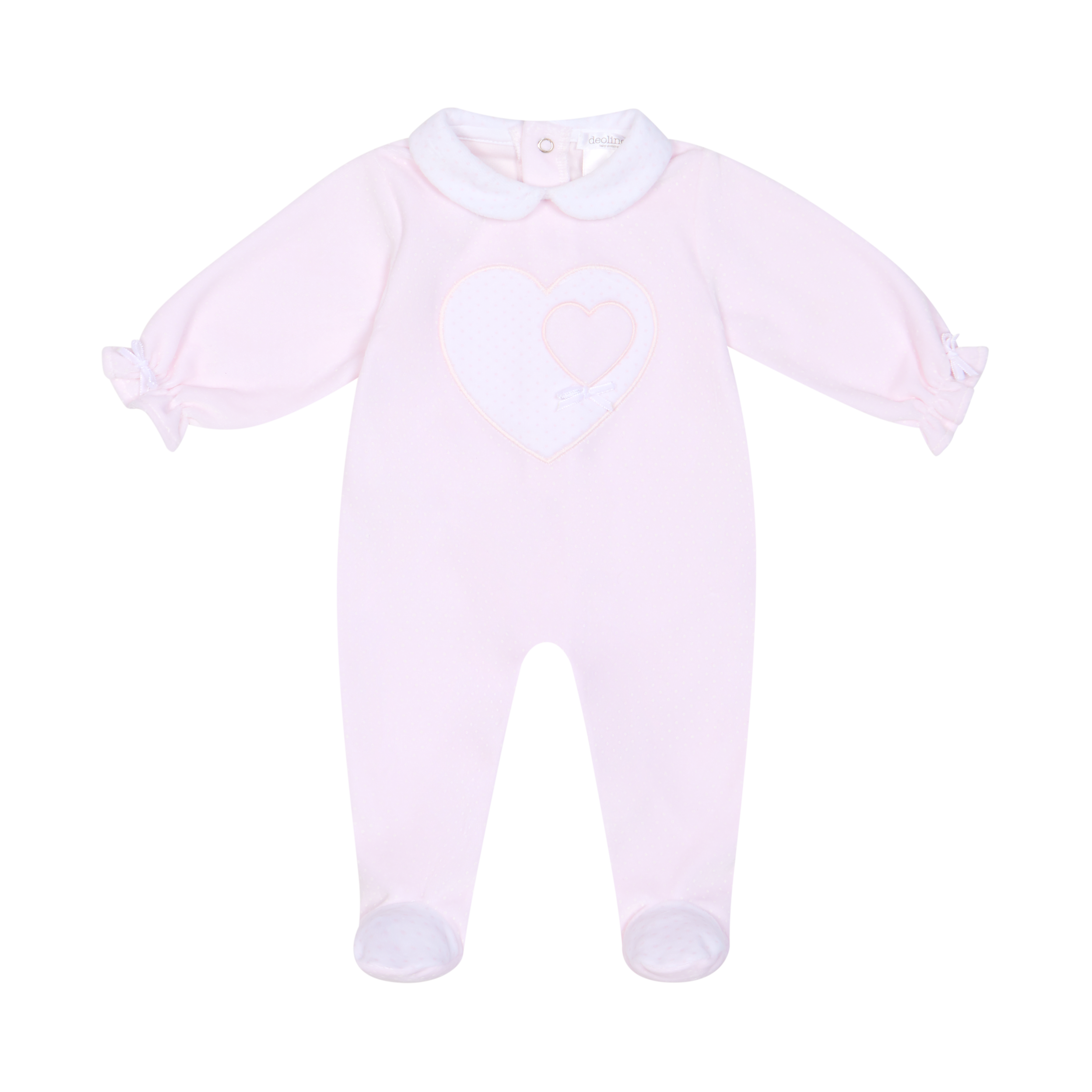 Deolinda girls boxpak velour hart 26120 roze